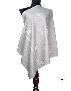 abalone gray booti embroidery pashmina stole 8809