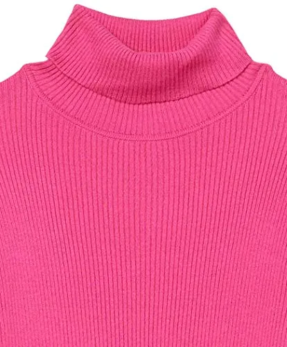 Amazon Essentials Women's Slim-Fit Lightweight Long-Sleeve Turtleneck Sweater, Bright Pink, X-Small