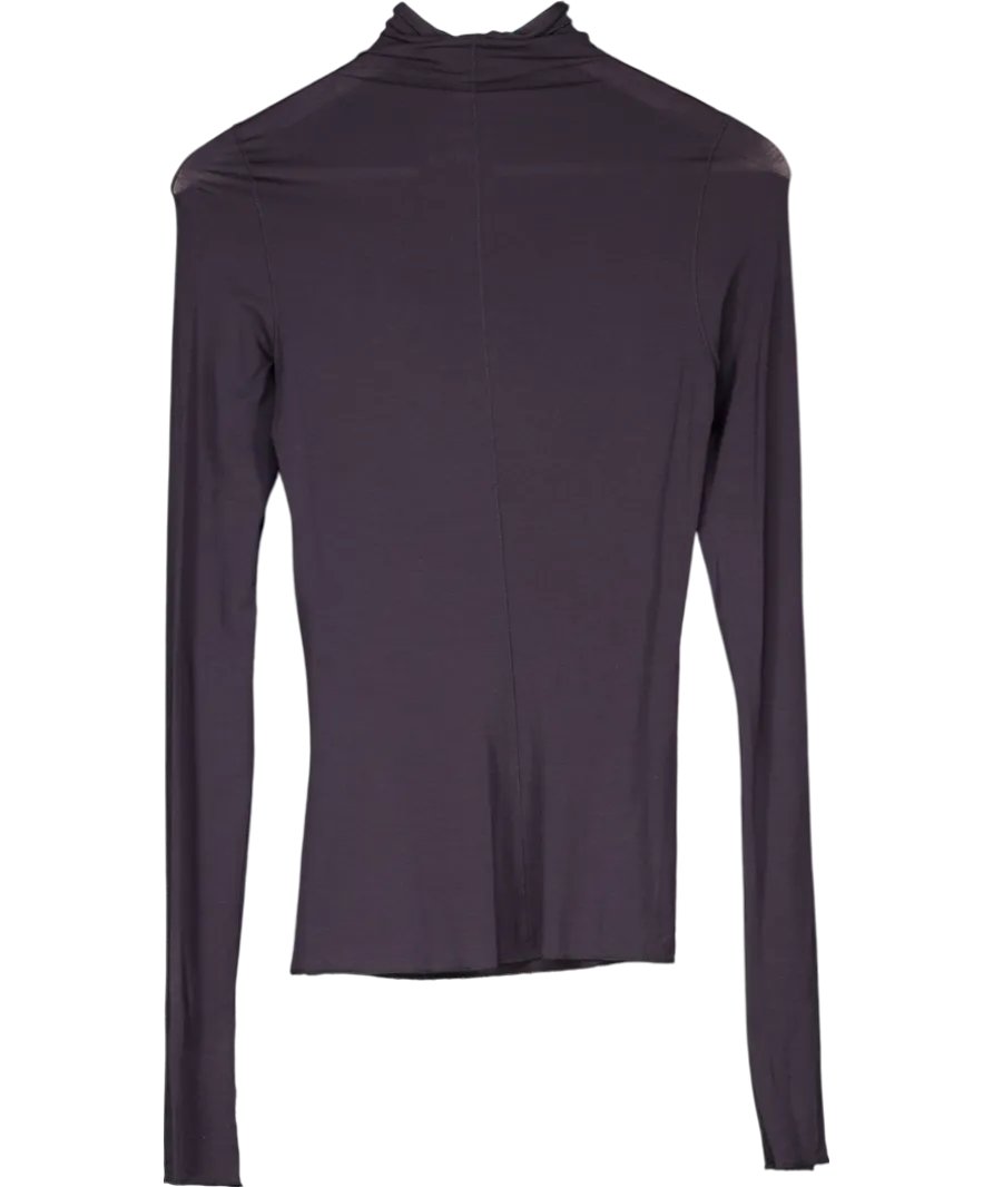 & Other Stories Blue Slim-fit Turtleneck Top UK XS