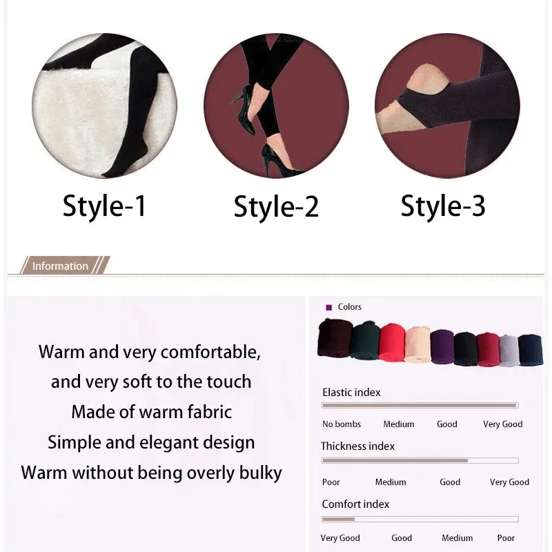 Autumn Winter Thermal Leggings Women High Waist Slim Pants