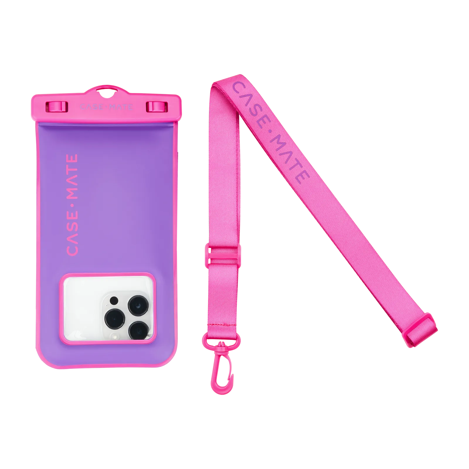 CASE-MATE Universal Waterproof Floating Phone Pouch - Purple/Fuchsia