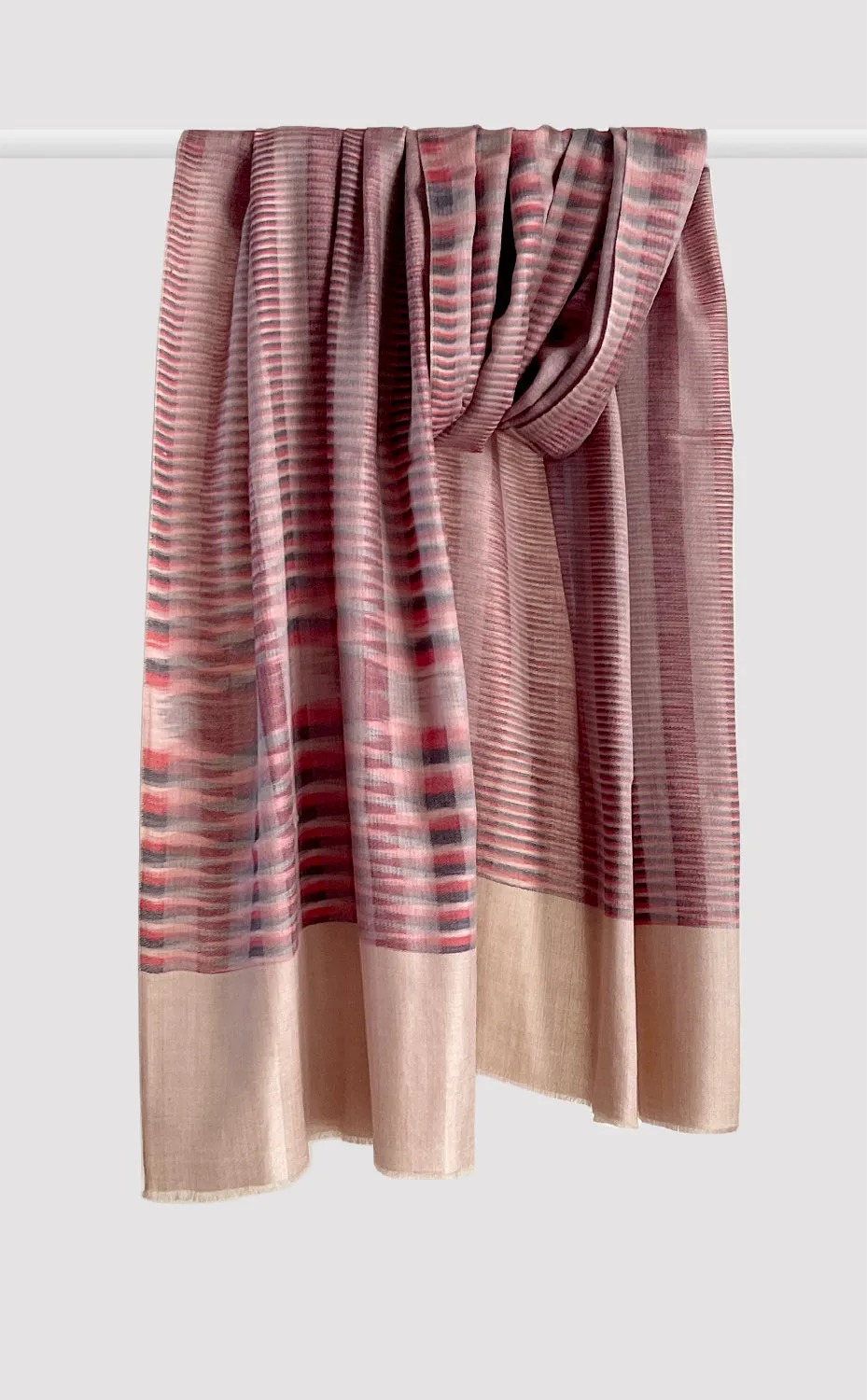 Cashmere Crimson Ikat Stole
