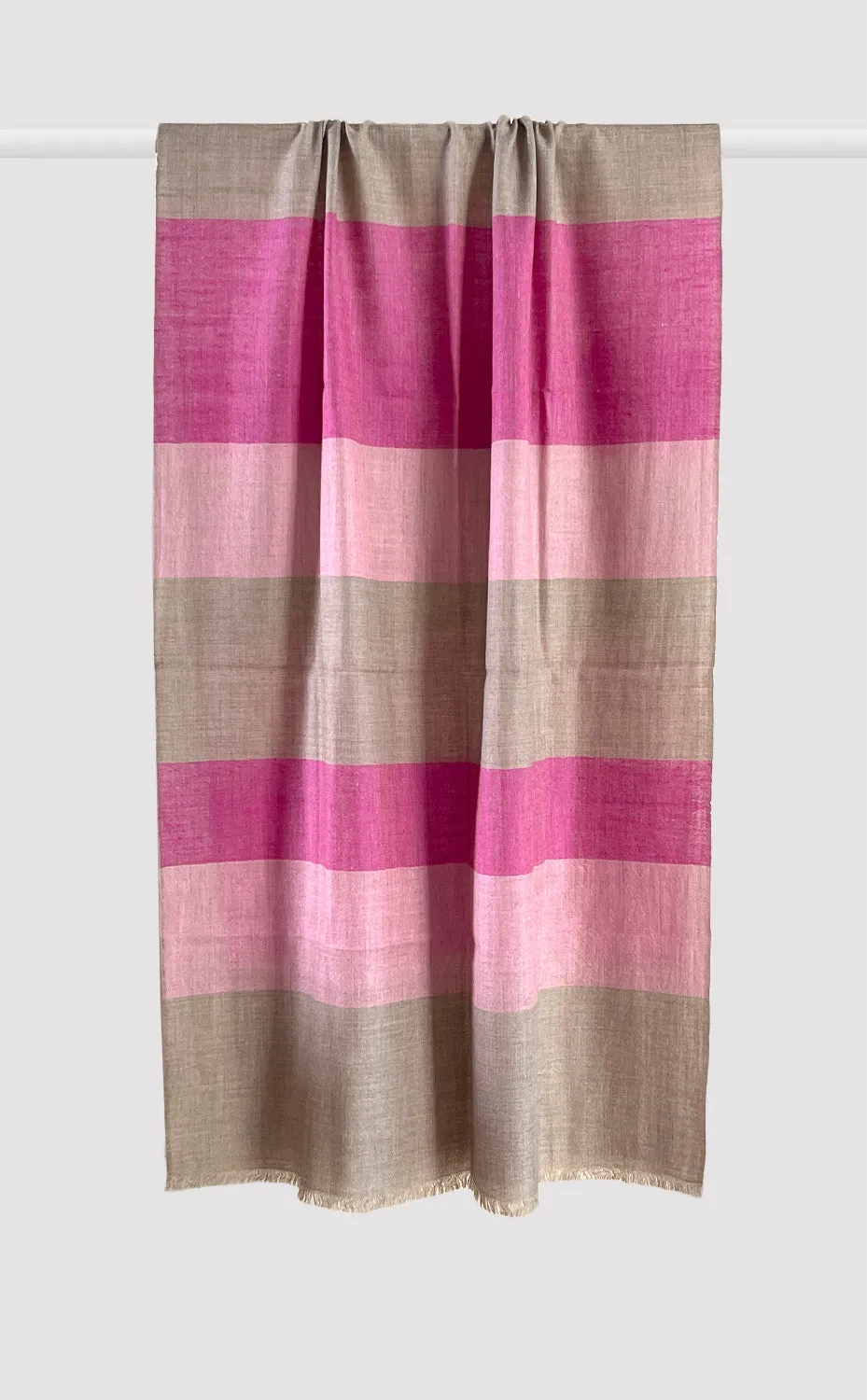 Cashmere Pink Stripes Stole