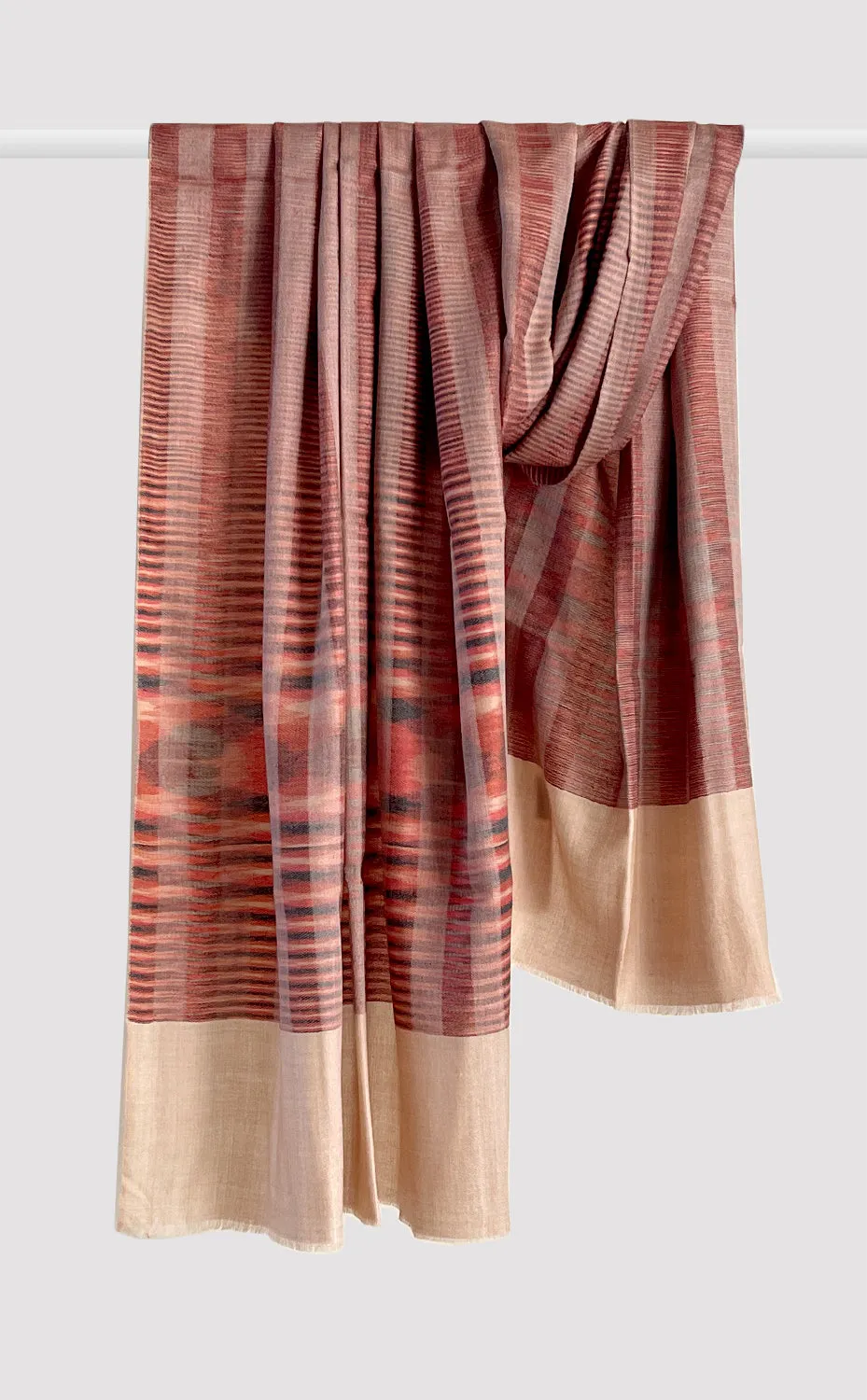 Cashmere Rust Ikat Stole