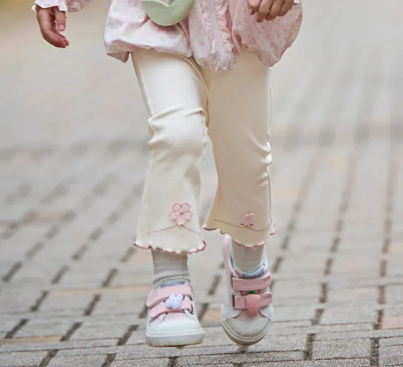 Casual Micro Flared Kids Girls' Soft Party Pants