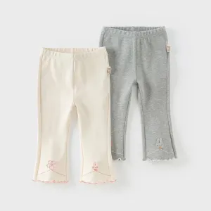 Casual Micro Flared Kids Girls' Soft Party Pants