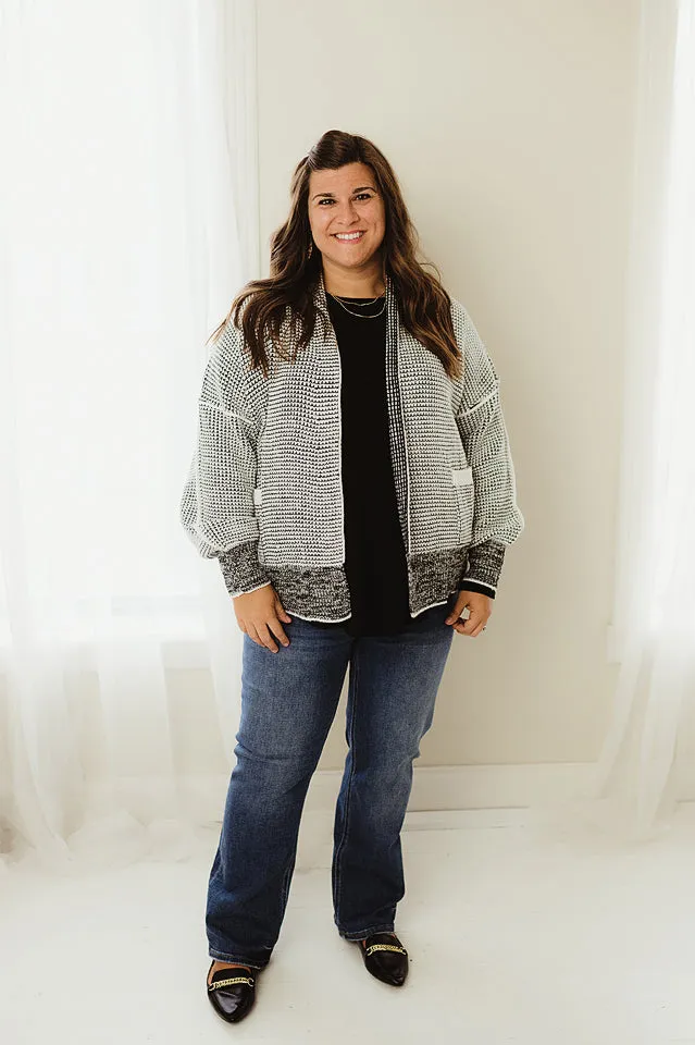 Chunky Waffle Knit Cardigan