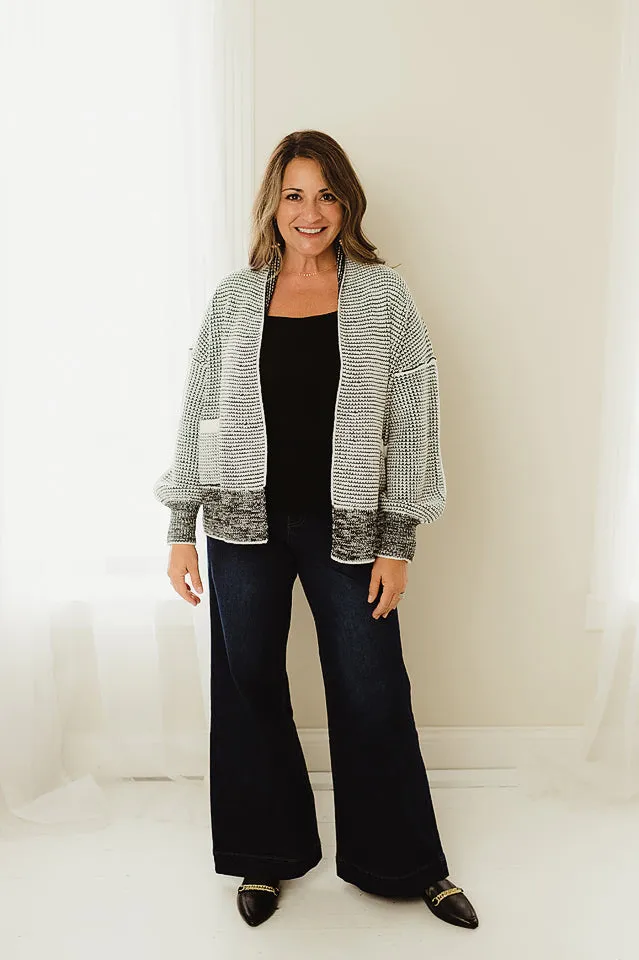 Chunky Waffle Knit Cardigan