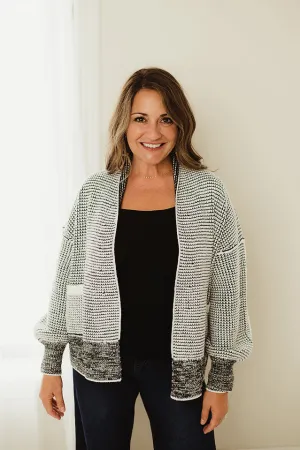 Chunky Waffle Knit Cardigan