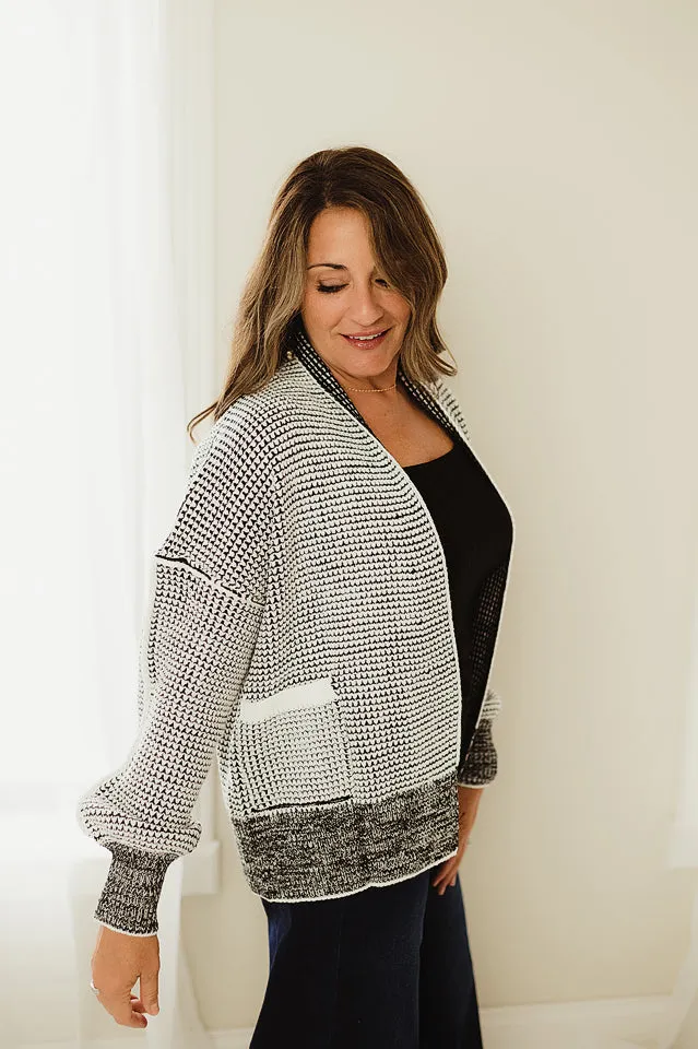 Chunky Waffle Knit Cardigan