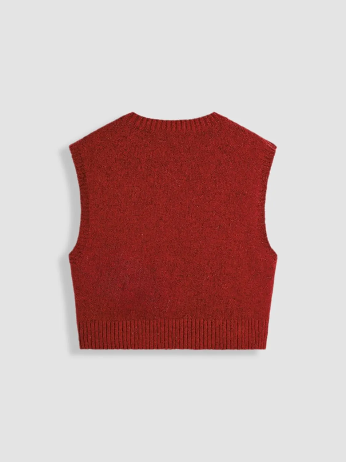 CIDER Womens Knit Wool-Blend Sleeveless Pear Graphic Sweater Vest Tank Top