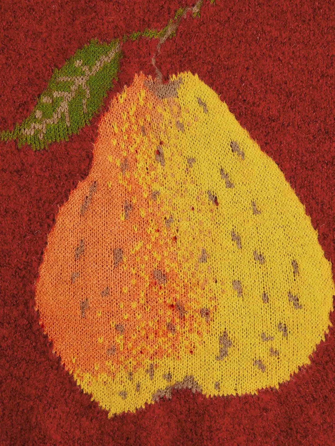 CIDER Womens Knit Wool-Blend Sleeveless Pear Graphic Sweater Vest Tank Top