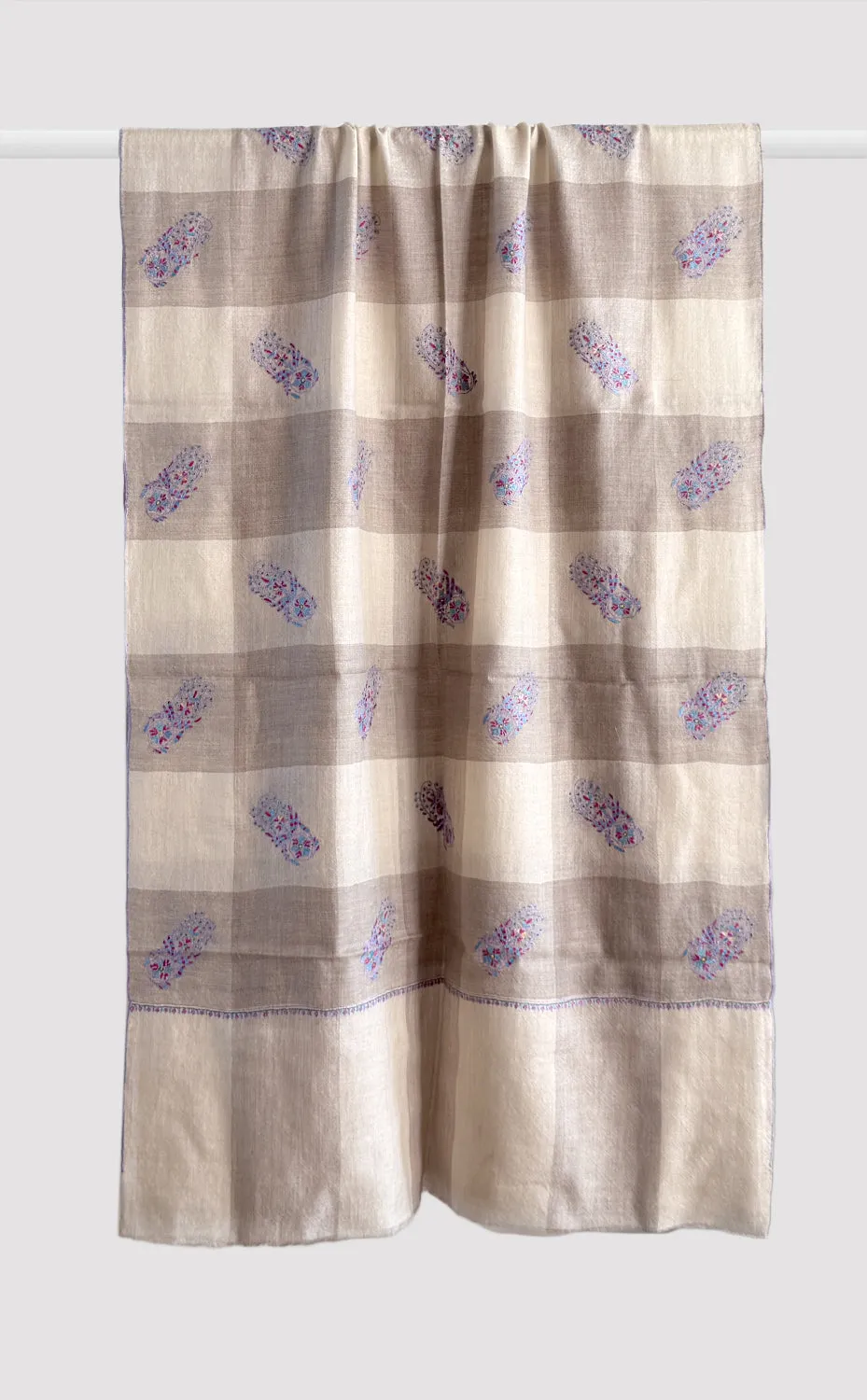 Cobalt Cluster Pashmina Embroidered Stole