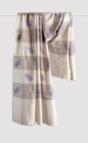 Cobalt Cluster Pashmina Embroidered Stole