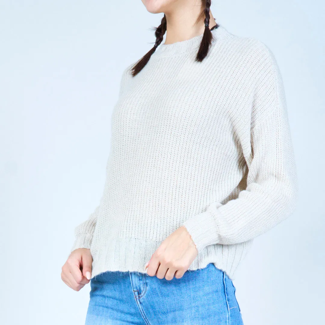 Cozy textured knit sweater wholesale
