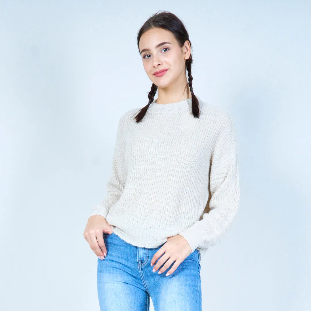 Cozy textured knit sweater wholesale
