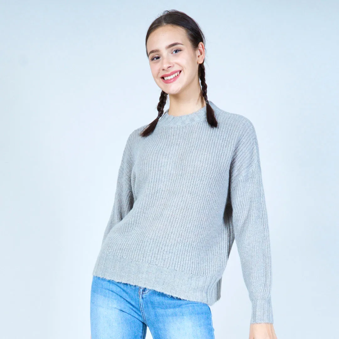 Cozy textured knit sweater wholesale