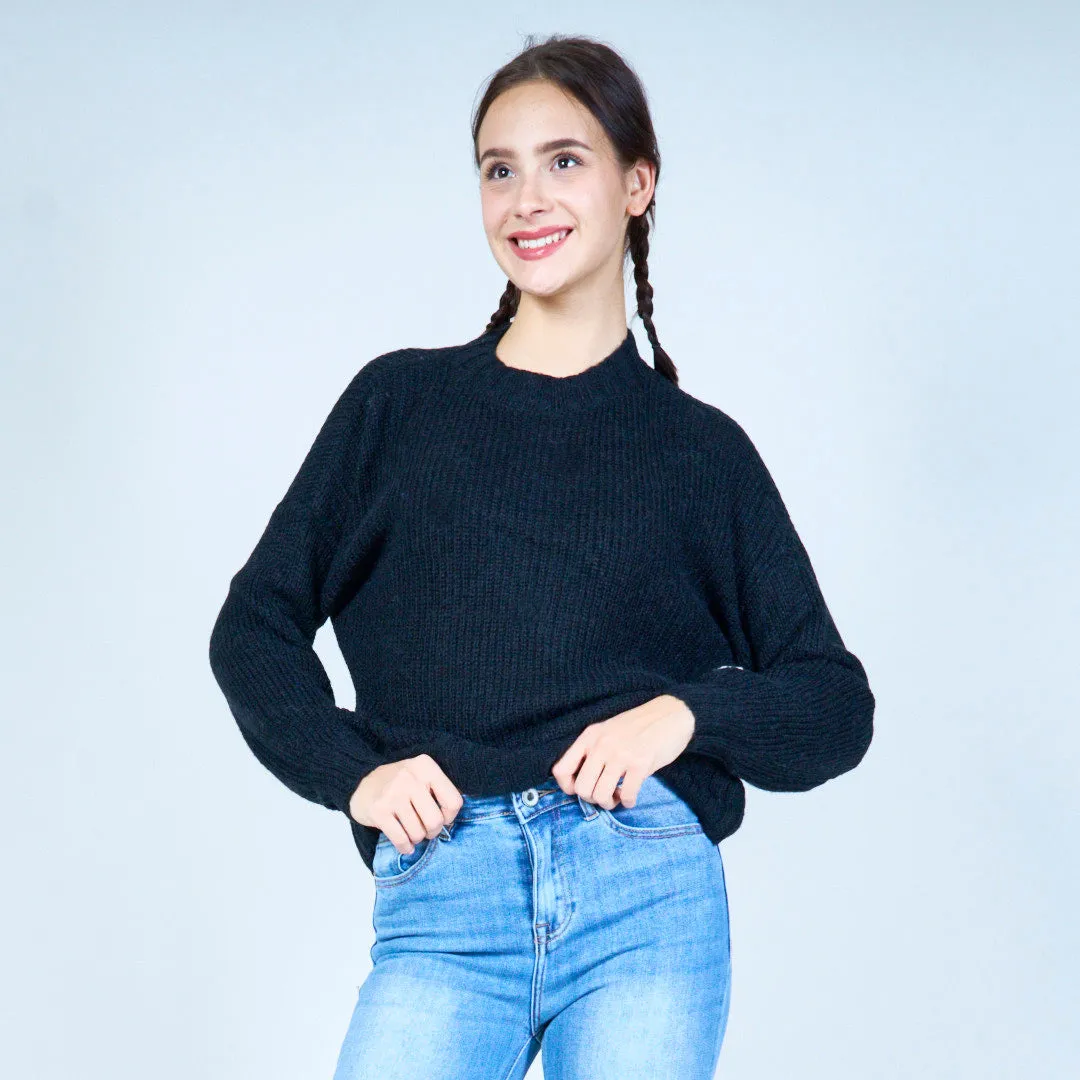 Cozy textured knit sweater wholesale