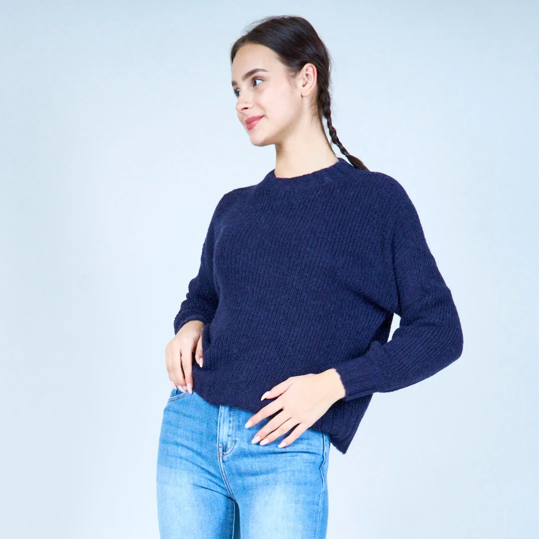 Cozy textured knit sweater wholesale