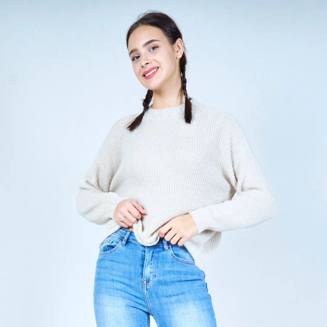Cozy textured knit sweater wholesale