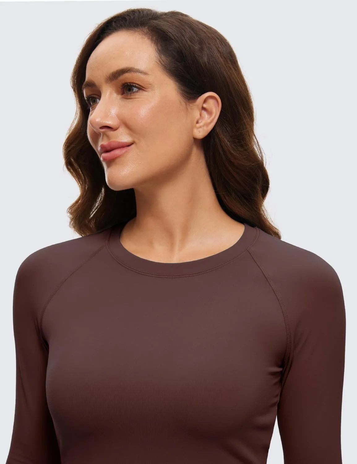 CRZ YOGA Womens Long Sleeve Crop Workout Tops Athletic Yoga Running Cropped T-Shirt Slim Fit Gym Shirts