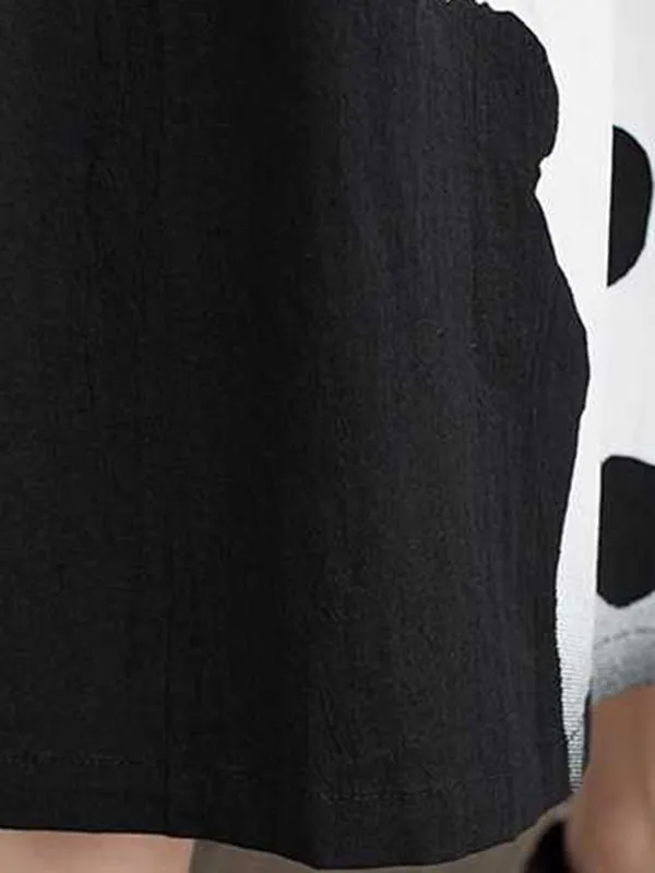 Elasticity Pleated Pockets Polka Dot Printed Ruffled Split-Joint Loose Skirts Bottoms