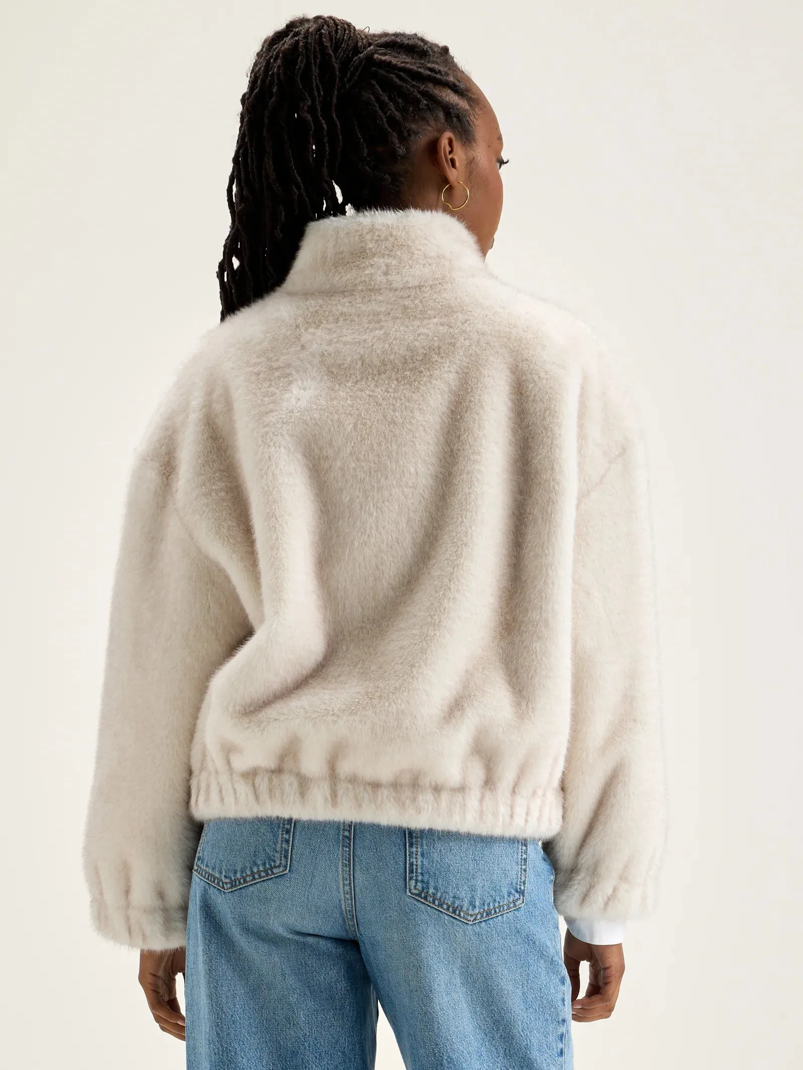 Enora Cream Faux Fur Jacket