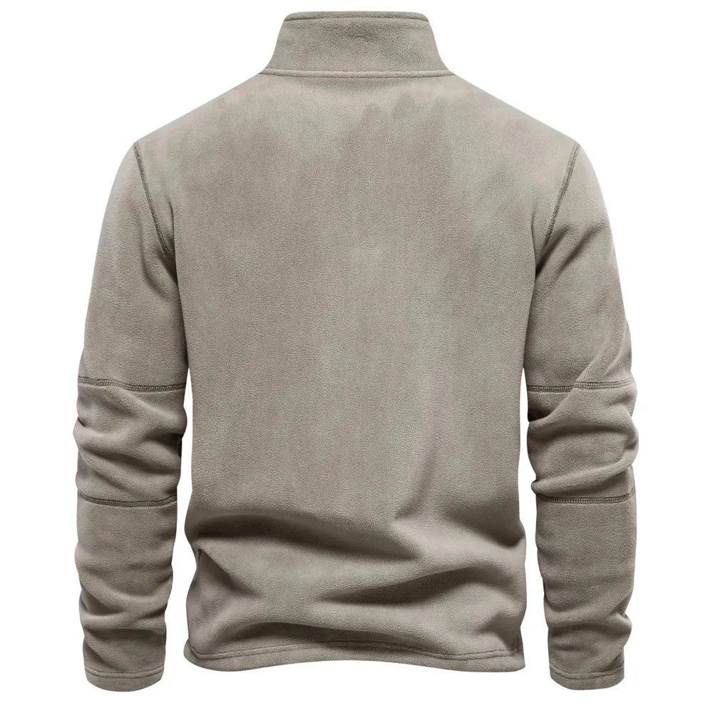 Funki Buys | Sweaters | Men's Warm Mock Neck Fleece Pullover