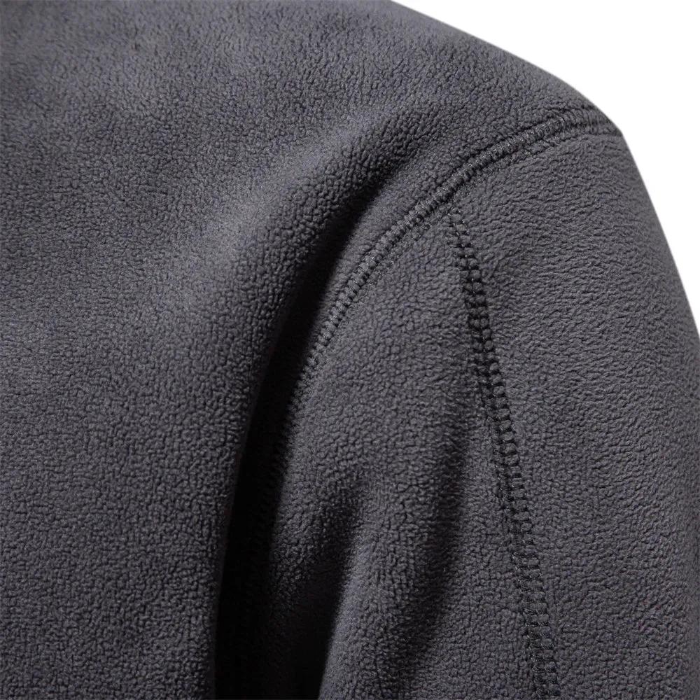 Funki Buys | Sweaters | Men's Warm Mock Neck Fleece Pullover