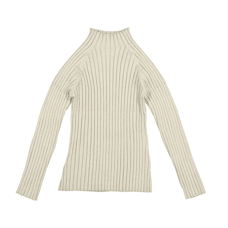 Girls Rib Mockneck Sweater