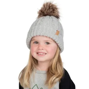 Grey Cable Knit Twinning Beanies | Jan & Jul
