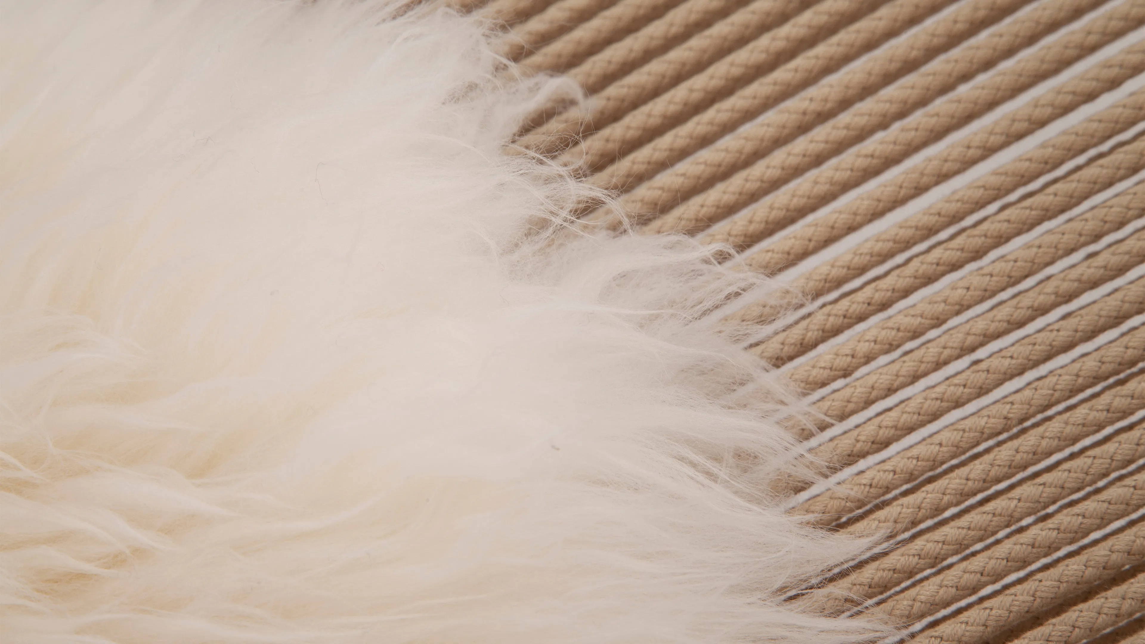 Halyard - Halyard Lounge Chair, Ivory Premium Leather and Icelandic Sheepskin