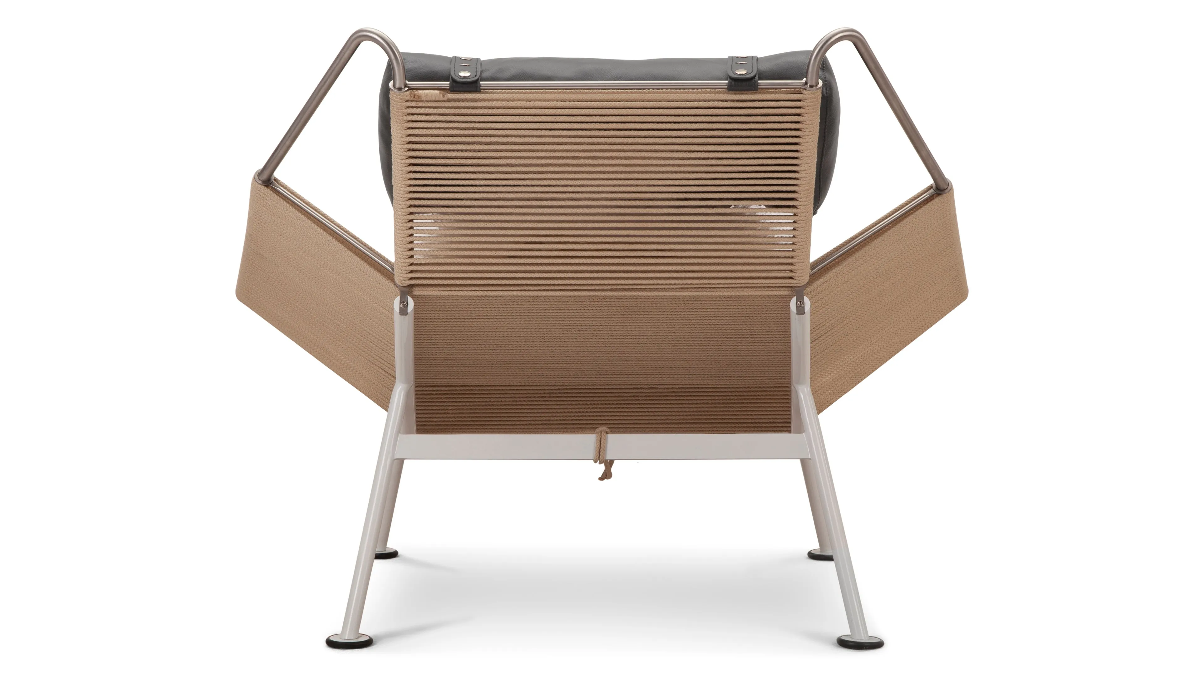 Halyard - Halyard Lounge Chair, Midnight Black Premium Leather and Icelandic Sheepskin