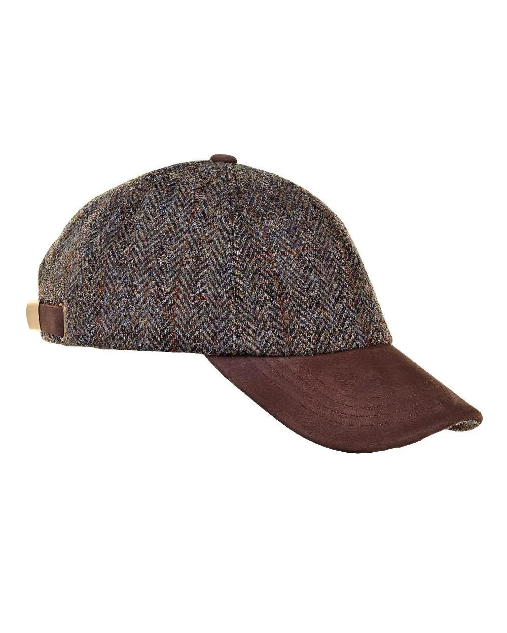 Heather Glencairn Harris Tweed/Leather Peak Baseball Cap