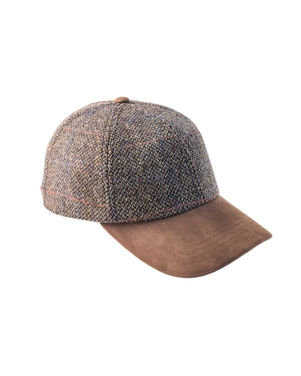 Heather Glencairn Harris Tweed/Leather Peak Baseball Cap