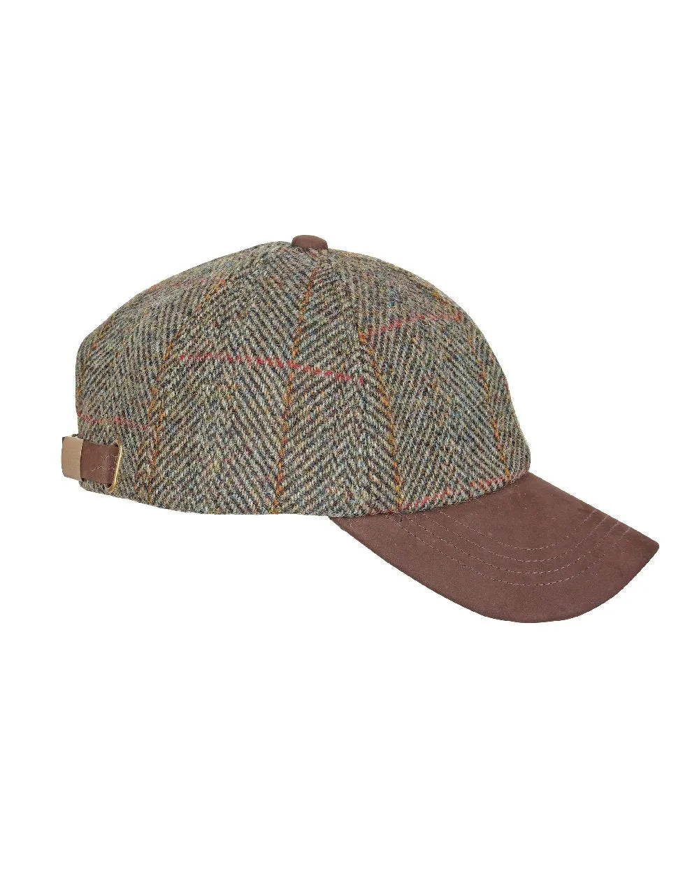 Heather Glencairn Harris Tweed/Leather Peak Baseball Cap