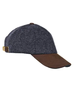 Heather Glencairn Harris Tweed/Leather Peak Baseball Cap