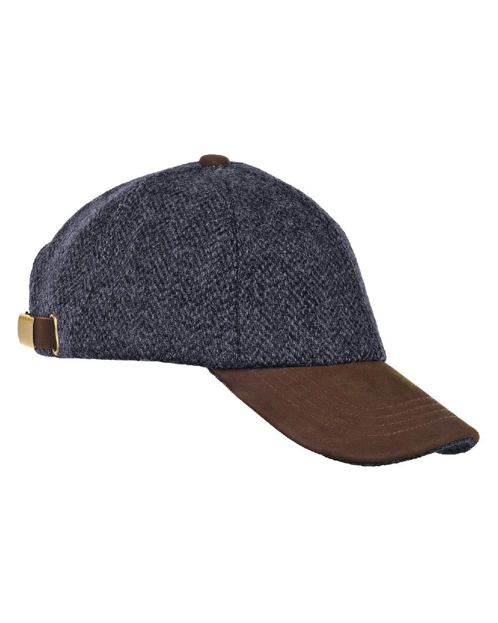 Heather Glencairn Harris Tweed/Leather Peak Baseball Cap
