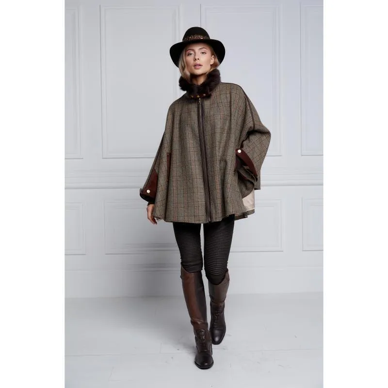 Holland Cooper Chiltern Ladies Tweed Cape - Bourbon Tweed
