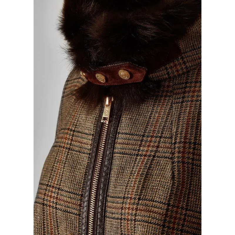 Holland Cooper Chiltern Ladies Tweed Cape - Bourbon Tweed