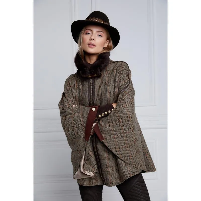 Holland Cooper Chiltern Ladies Tweed Cape - Bourbon Tweed