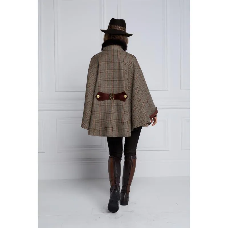 Holland Cooper Chiltern Ladies Tweed Cape - Bourbon Tweed