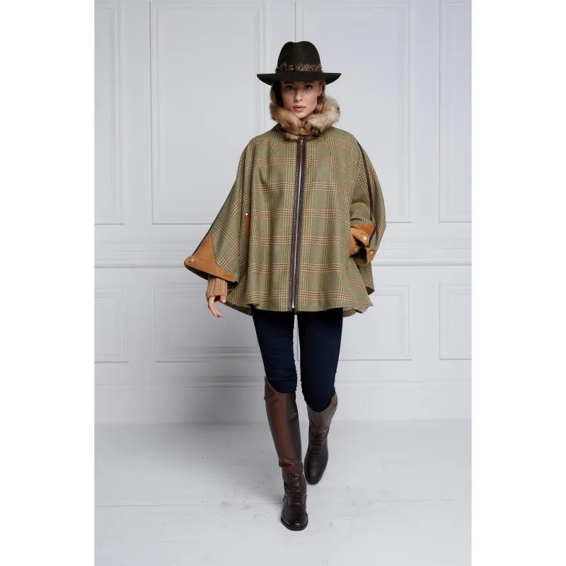 Holland Cooper Chiltern Ladies Tweed Cape - Leveret