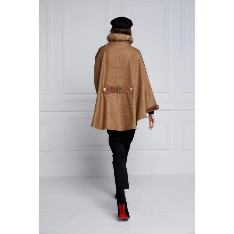Holland Cooper Chiltern Ladies Tweed Cape - Tawny