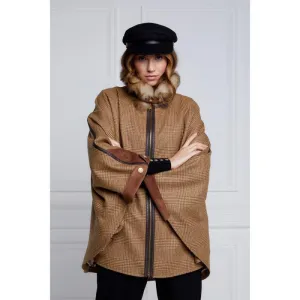 Holland Cooper Chiltern Ladies Tweed Cape - Tawny