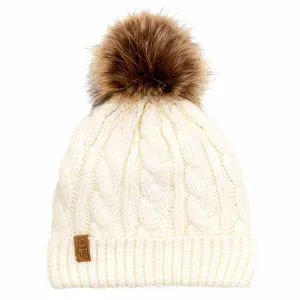 Jan & Jul Cable Knit Beanie - Cream