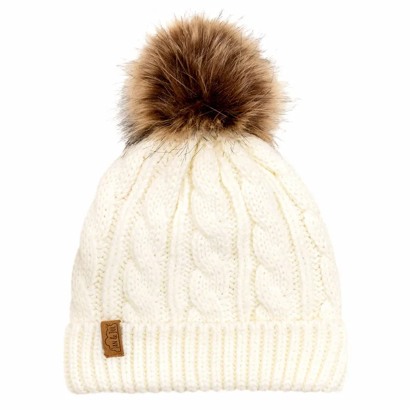 Jan & Jul Cable Knit Beanie - Cream