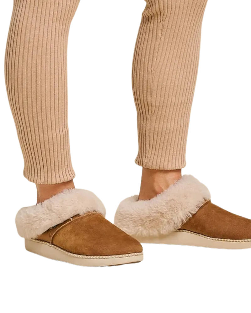 Ku‘i Slipper in Tan & Bone
