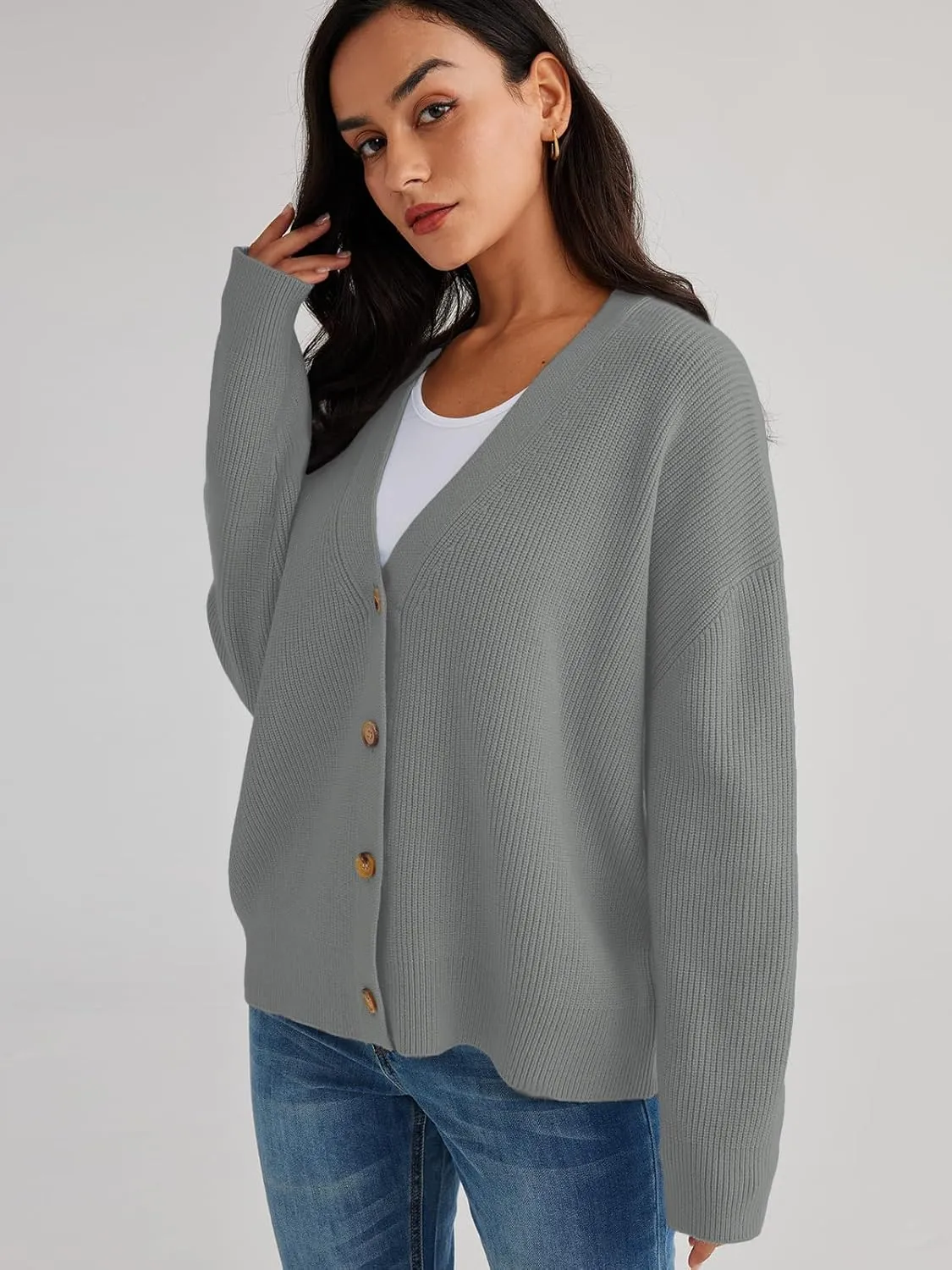 LILLUSORY Cardigan Sweaters for Women 2025 Summer Fashion Oversized Lightweight Sweater Knit Work Jacket Outfits Clothes