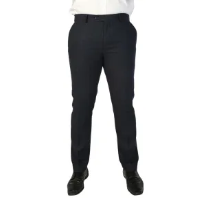 Men's Trousers Navy Blue Wool Blend Tweed Casual Formal Pants